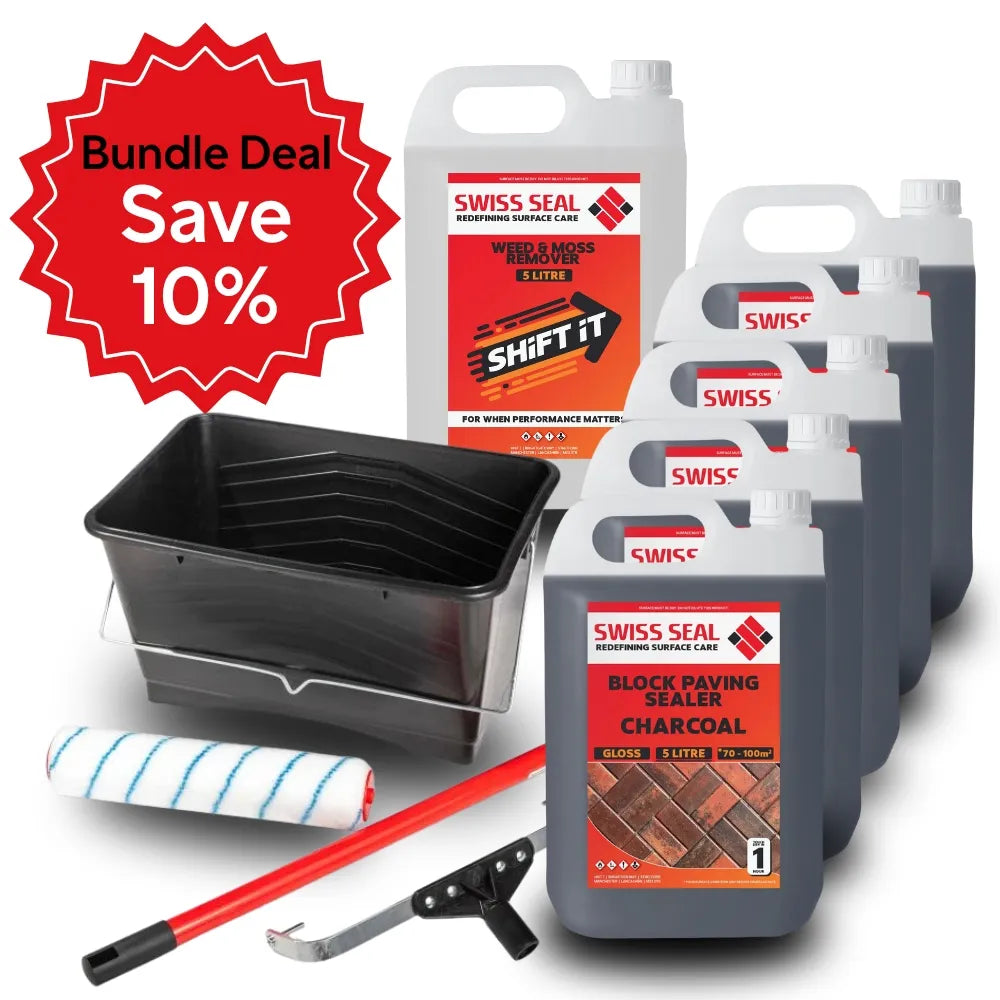 Swiss Seal Block Paving Sealer Charcoal Black Gloss