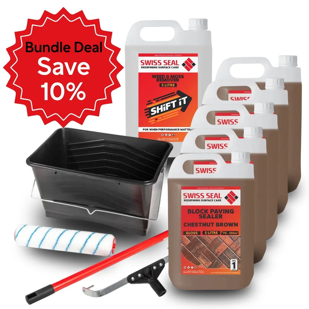 Swiss Seal Block Paving Sealer Chestnut Brown Gloss