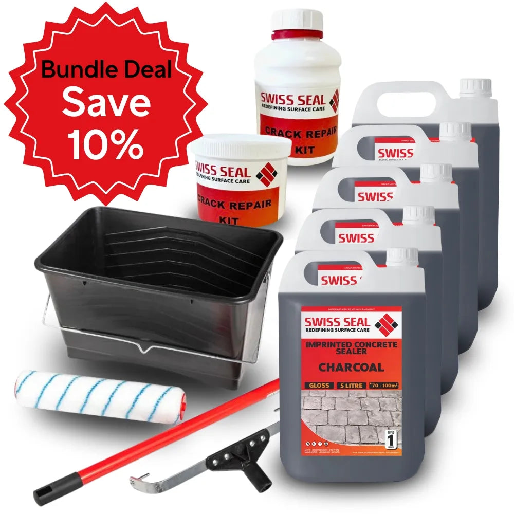 Swiss Seal Imprinted Concrete Sealer Charcoal Black Gloss