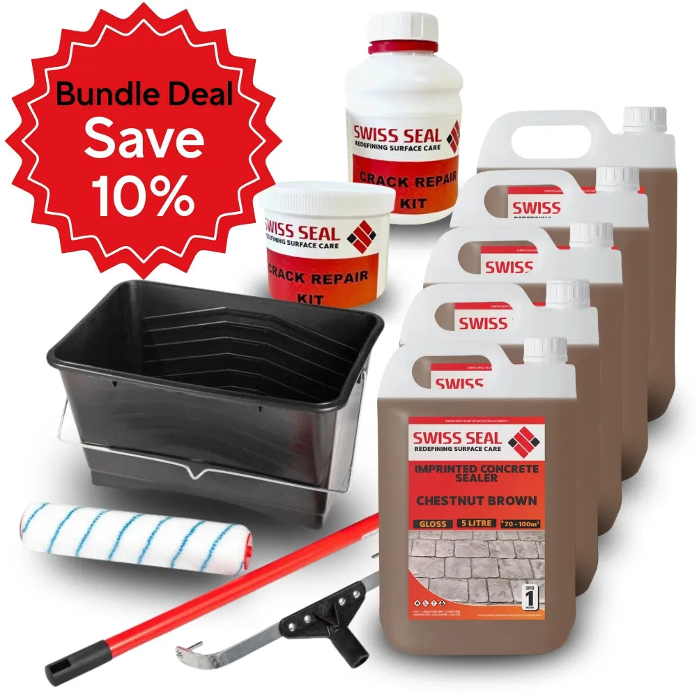 Swiss Seal Imprinted Concrete Sealer Chestnut Brown Gloss