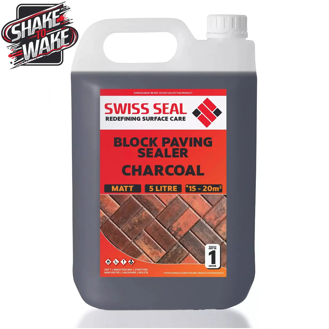 Swiss Seal Block Paving Sealer Shake to Wake Charcoal