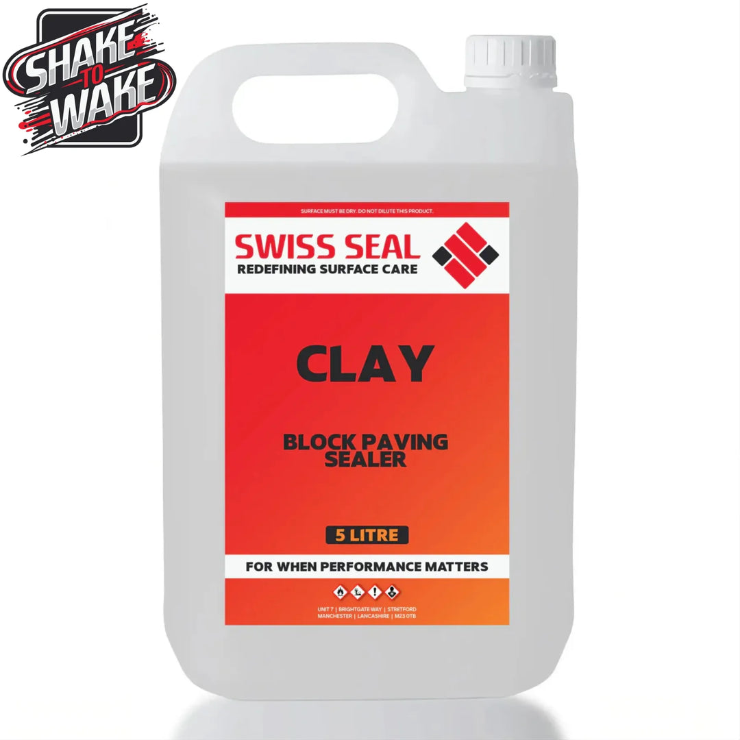 Swiss Seal Block Paving Sealer Shake to Wake Clay