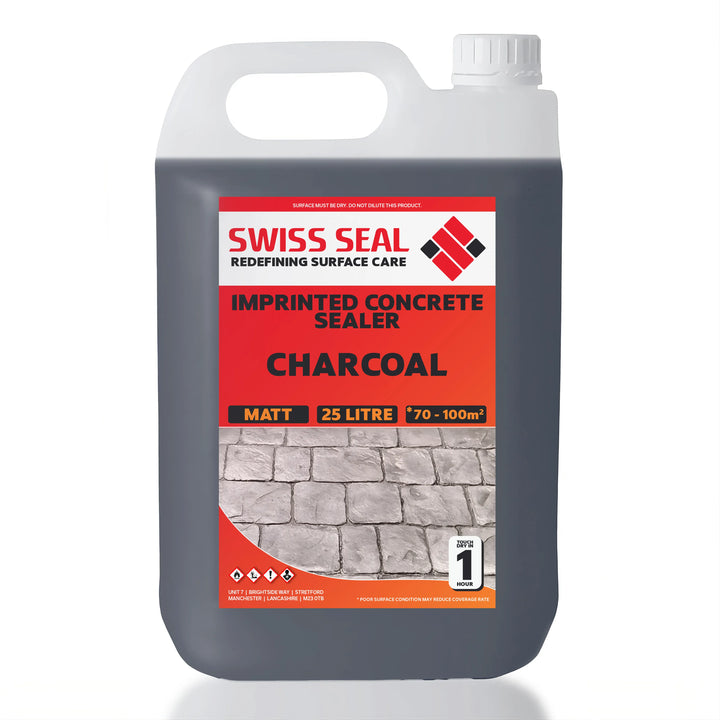 Swiss Seal Imprinted Concrete Charcoal Matt Sealer Renovator: 25 L patio and driveway sealer