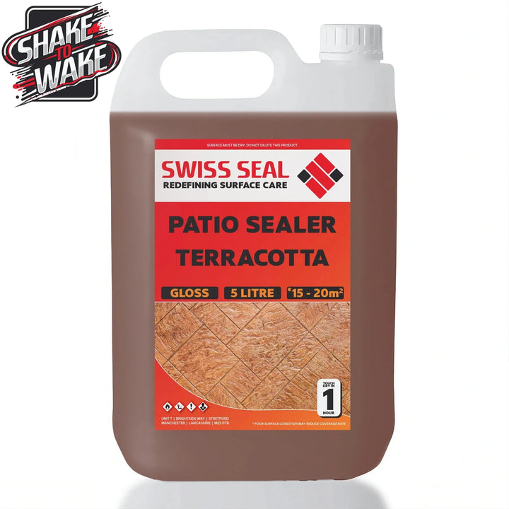 Swiss Seal Patio Sealer Terracotta Shake to Wake