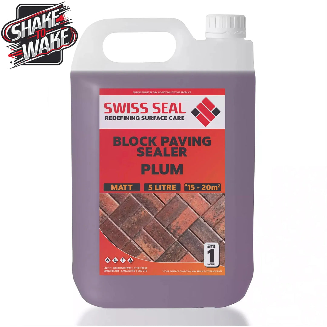 Swiss Seal Block Paving Sealer Shake to Wake Plum
