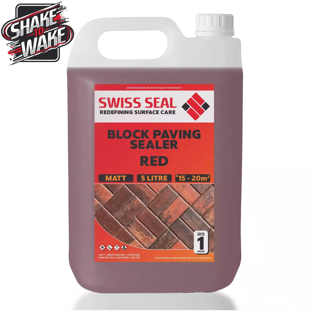 Swiss Seal Block Paving Sealer Shake to Wake Red